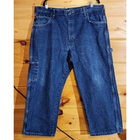 Bulwark FR Mens Jeans Size 42W Dark Wash Flame Resistant 100% Cotton Read - Picture 2 of 16